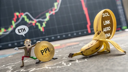 Падение биткойна после публикации данных PPI и прогнозы для ETH,SOL,LINK,AERO и ENA